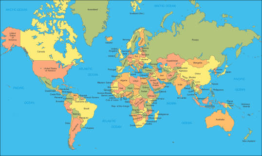 peta dunia